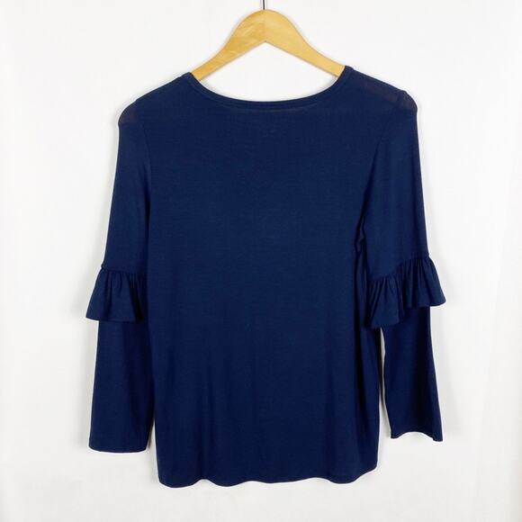 Draper James Ruffle Long Sleeve Top - Picture 2 of 5